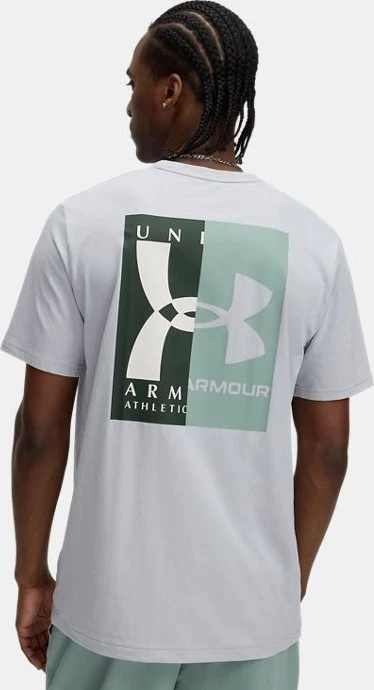 Under Armour Evol Logo Funktionsshirt kurzarm mod gray/silica green/summit white (Herren)