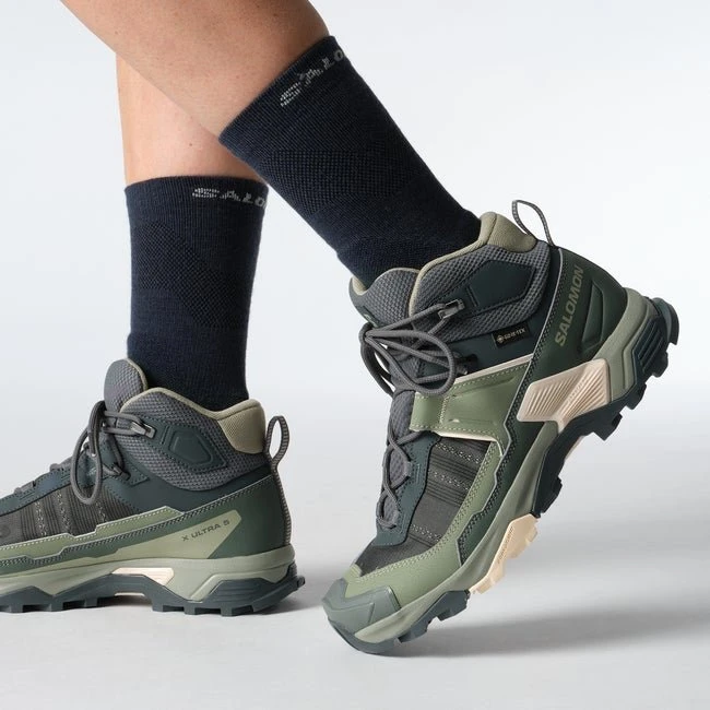 Salomon X Ultra 5 Mid GTX turbulence/sedona sage/tender peach (Damen)
