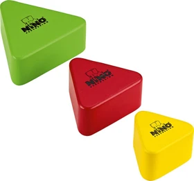 Nino Holz Shaker dreieckig mehrfarbig