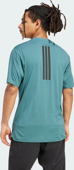 adidas Power 3-Streifen Funktionsshirt kurzarm preloved teal (Herren)