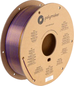 Polymaker PolyLite Silk PLA, Sovereign Gold-Purple, Spule, 1.75mm, 1.00kg