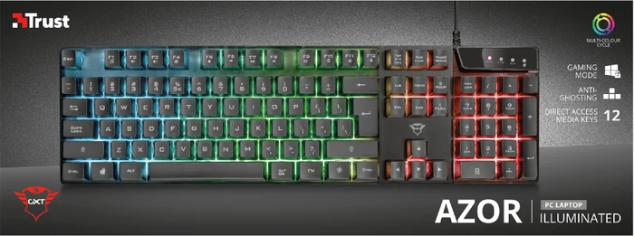Trust Gaming GXT 835 Azor, LEDs RGB, USB, IT
