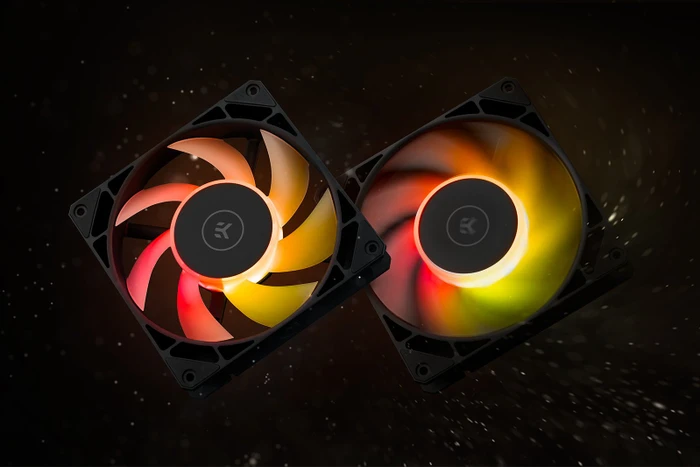 EK Water Blocks EK-Loop Fan FPT 140 D-RGB, Black, 600-2000rpm, LED-Steuerung, 140mm