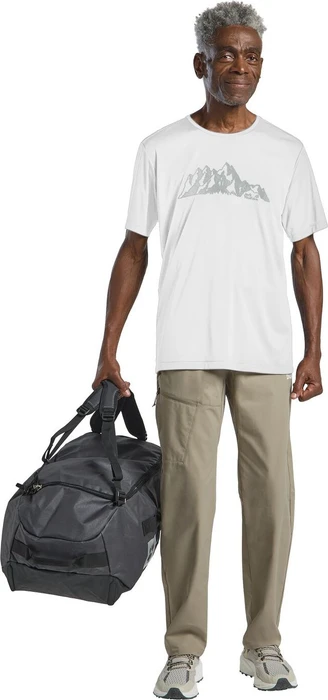 Jack Wolfskin Peak Graphic Funktionsshirt kurzarm new mountain stark white (Herren)