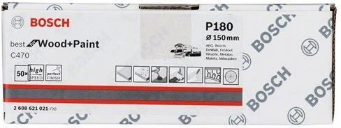 Bosch Professional C470 Best for Wood and Paint Schleifblatt K180, 150mm, 50 Stück