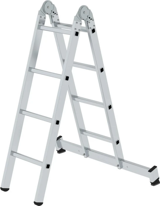 Günzburger Steigtechnik Alu 2-tlg. Mehrzweckleiter, 2x 4 Stufen