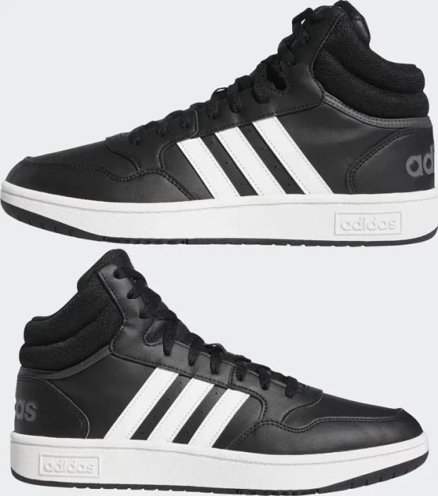 adidas Hoops 3.0 Mid Classic Vintage core black/cloud white/grey six