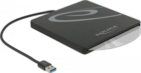 DeLOCK externes 5.25"-Gehäuse für Slot-in Slim SATA Laufwerke, 9.5mm/12.7mm, schwarz
