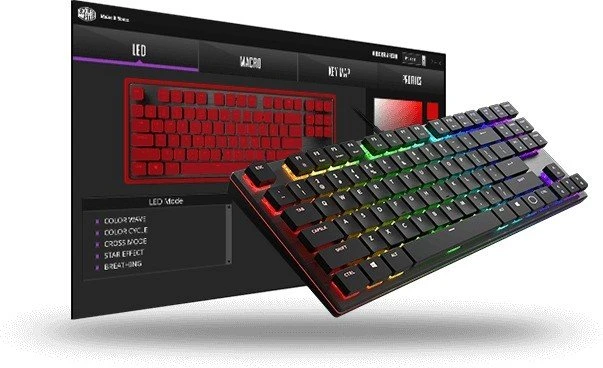 Cooler Master SK630 Tenkeyless, LEDs RGB, MX LOW PROFILE RGB RED, USB, DE