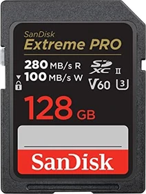SanDisk Extreme PRO R280/W100 128GB, UHS-II U3, Class 10