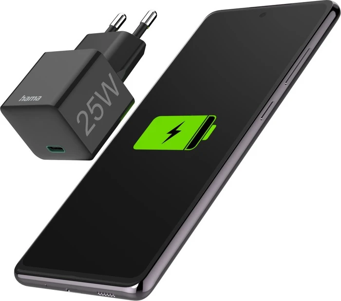 Hama Schnellladegerät USB-C PD/Qualcomm Mini-Ladegerät 25W schwarz