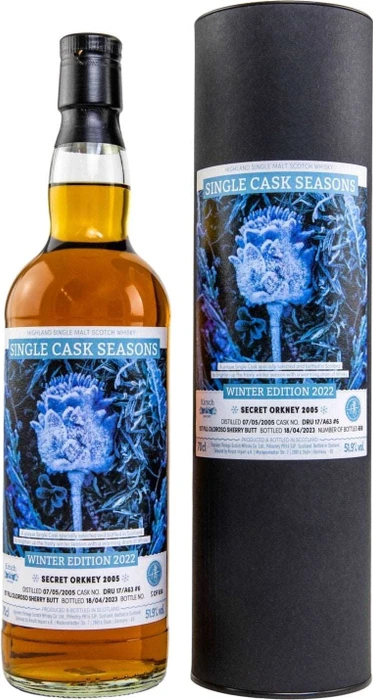 Signatory Vintage Single Cask Seasons Secret Orkney 2005 Winter Edition 2022 700ml