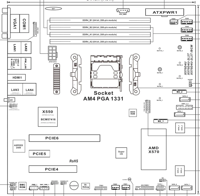 ASRock Rack X570D4U-2L2T (AMD AM4)