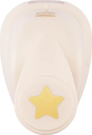 Vaessen Creative Hebel-Motivstanzer Small, Stern, gold/weiß, 15mm
