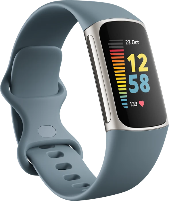 Fitbit Charge 5 Aktivitäts-Tracker steel blue/platinum