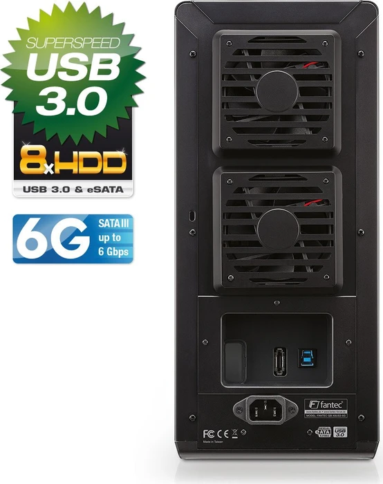 Fantec QB-X8US3-6G, USB-B 3.0/eSATA