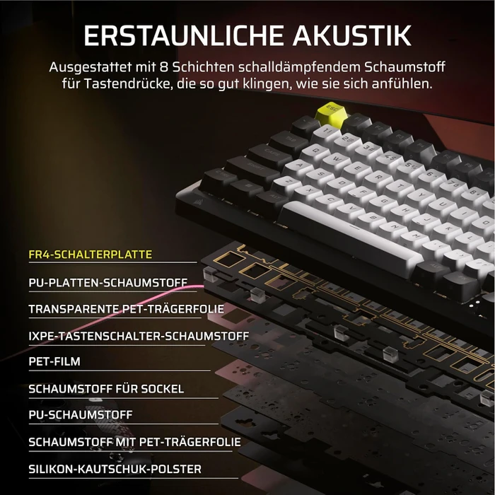 Corsair Makr Pro 75, schwarz, Corsair MGX Hyperdrive, USB, DE