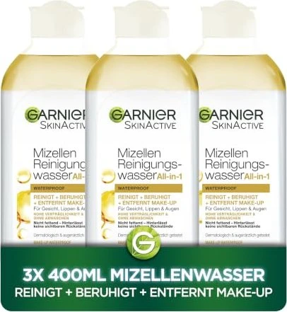 Garnier All-in-1 Waterproof Mizellen Reinigungswasser, 400ml