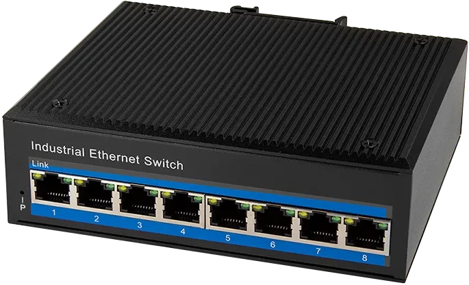 LogiLink NS200 Industrial Railmount Switch, 8x RJ-45, PoE+