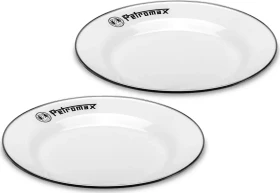 Petromax Emaille 2 Stück 26cm Teller weiß