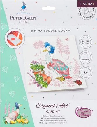 Craft Buddy Crystal Art Card Kit Jemima Puddle-Duck