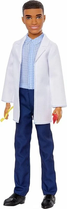 Mattel Barbie - Fashionistas Ken Zahnarzt-Puppe mit Zahnpflege-Zubehör