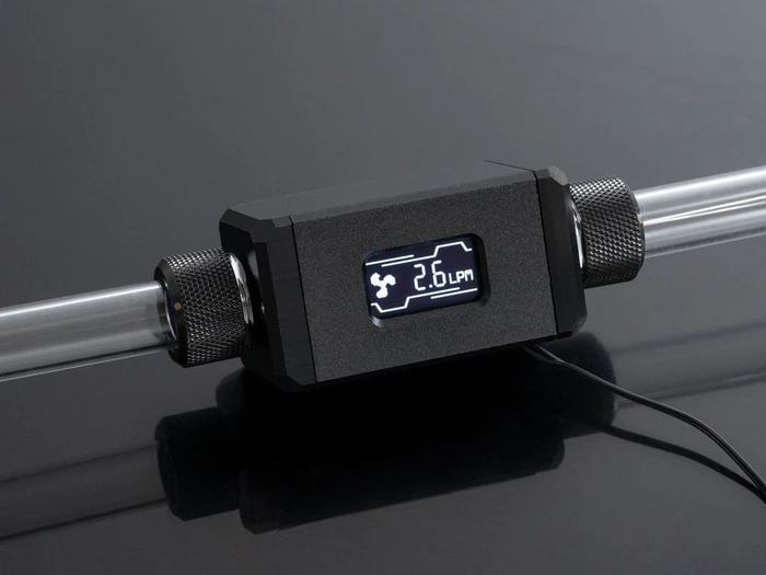 Bitspower Digital Flow Meter Display, 2x G1/4, Durchflusssensor