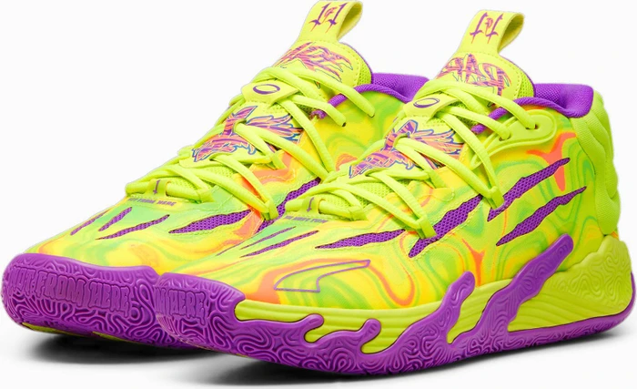 Puma MB.03 Spark safety yellow/purple glimmer