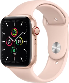 Apple Watch SE (GPS + Cellular) 44mm gold mit Sportarmband sandrosa