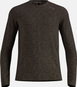 Odlo Essentials Seamless Laufshirt langarm brown granite melange (Herren)
