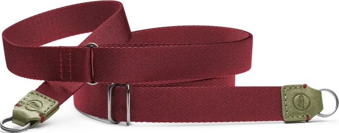Leica Tragriemen Textil, burgunderrot