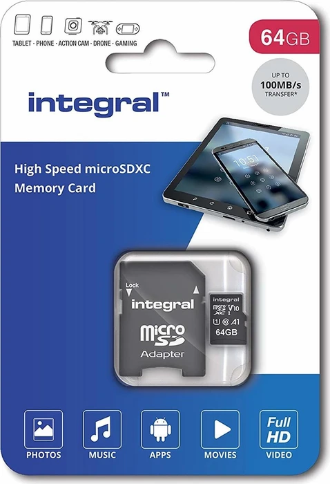 Integral High Speed R100 64GB Kit, UHS-I U1, A1, Class 10