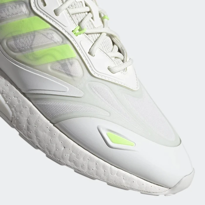 adidas ZX 2K Boost 2.0 white tint/signal green/grey two (Herren)