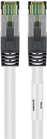 goobay Patchkabel, Cat8.1, S/FTP, RJ-45/RJ-45, 0.25m, weiß