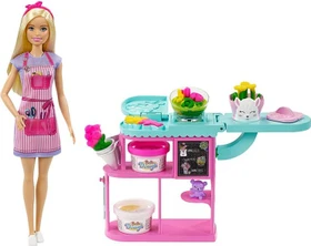 Mattel Barbie - Floristen-Spielset mit blonder Puppe
