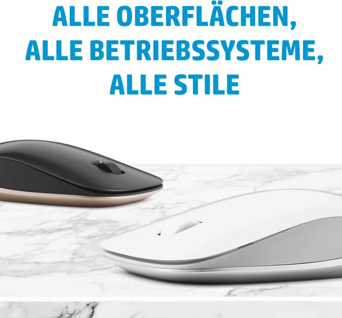 HP 410 Slim Mouse Ash Silver, schwarz/bronze, Bluetooth