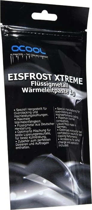 Alphacool Eisfrost Xtreme Flüssigmetall-Wärmeleitpaste, 1g, inkl. Spatel