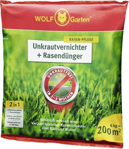 Wolf-Garten SQ200 2in1 Unkrautvernichter plus Rasendünger, 4kg