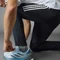 adidas Own the Run 3-Streifen Trainingshose lang schwarz (Herren) Vorschaubild