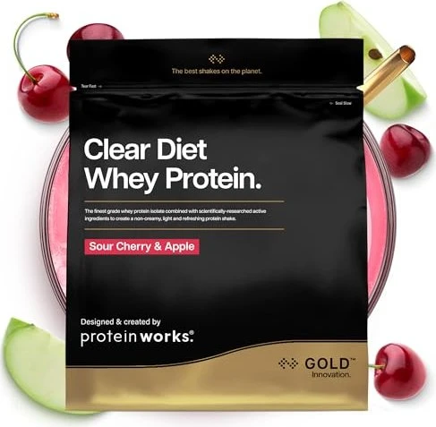 The Protein Works Clear Diet Whey Protein Isolate Sauerkirsche/Apfel 500g