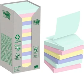 3M Post-it Recycling Notes Haftnotiz, 76x76mm, glatt, 1600 Blatt