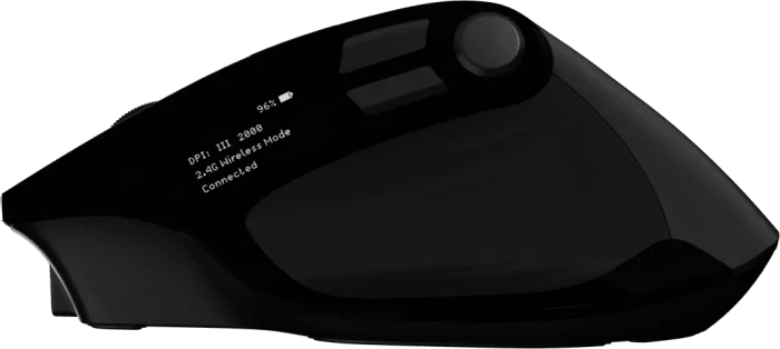 Natec Jaguar Pro Semi-Vertical Progammable Wireless Mouse schwarz, USB/Bluetooth