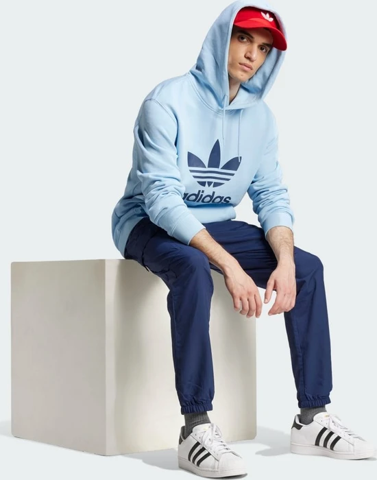 adidas Adicolor Classics Trefoil Hoodie clear sky (Herren)