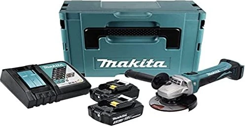 Makita DGA452RTJ Akku-Winkelschleifer inkl. MAKPAC + 2 Akkus 5.0Ah