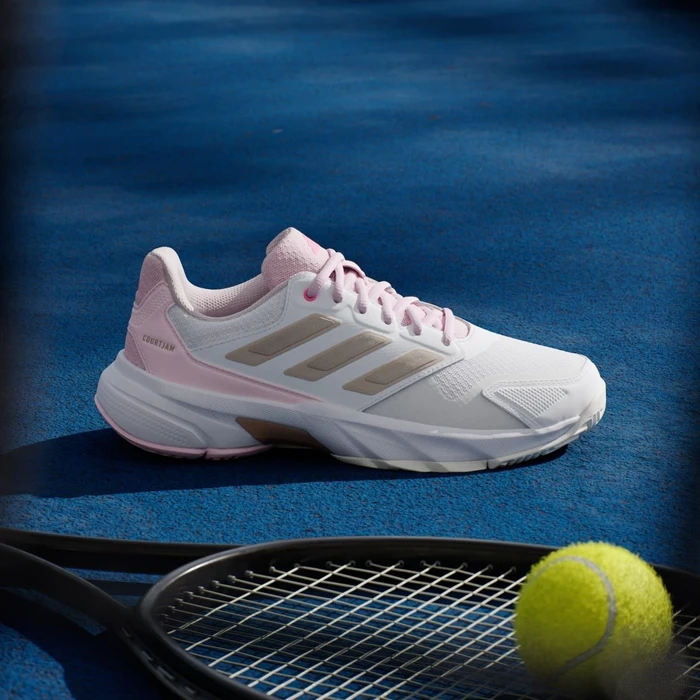 adidas CourtJam Control 3 cloud white/silver metallic/lucid pink