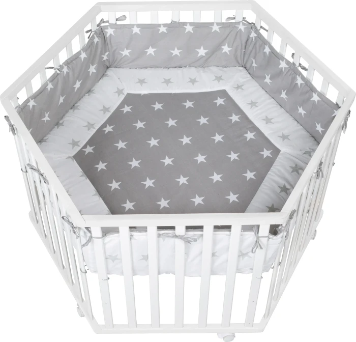 roba Laufgitter Little Stars 6-eckig weiß