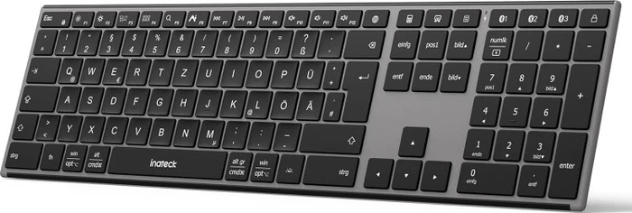 Inateck KB06007, dunkelgrau/schwarz, Bluetooth, DE