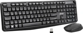 Ultron UMC-300 Kabelloses Tastatur-Maus Office Set schwarz, USB, DE