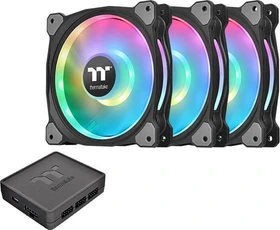 Thermaltake Riing Duo 14 LED RGB Radiator TT Premium Edition, LED-Steuerung, 140mm, 3er-Pack