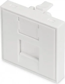 Digitus Frontplatte für Kabelkanäle 45x45 mm 1-Port Blende mit transp. Schriftfeld